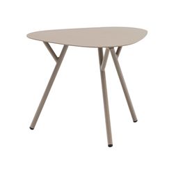 Taupe aluminum garden side table, 60 x 60 x 45 cm | Galt