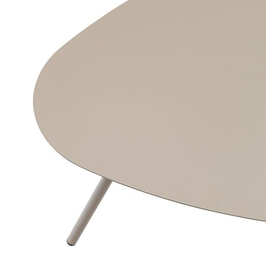 Table d'appoint de jardin en aluminium taupe, 60 x 60 x 45 cm | Galt