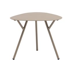 Taupe aluminum garden side table, 60 x 60 x 45 cm | Galt