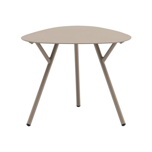 Table d'appoint de jardin en aluminium taupe, 60 x 60 x 45 cm | Galt