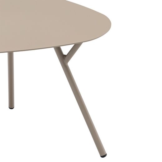 Table d'appoint de jardin en aluminium taupe, 60 x 60 x 45 cm | Galt