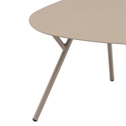 Table d'appoint de jardin en aluminium taupe, 60 x 60 x 45 cm | Galt