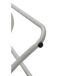 Table d'appoint de jardin en aluminium et verre blanc et gris, 47,5 x 47,5 x 56 cm | Bély