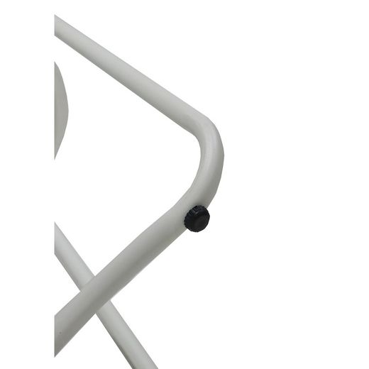 Table d'appoint de jardin en aluminium et verre blanc et gris, 47,5 x 47,5 x 56 cm | Bély