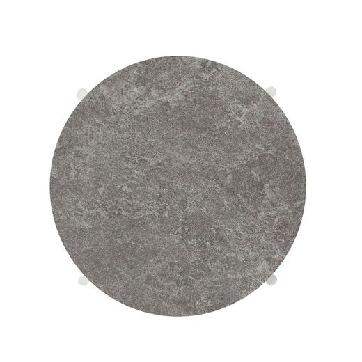 Table d'appoint de jardin en aluminium et verre blanc et gris, 47,5 x 47,5 x 56 cm | Bély