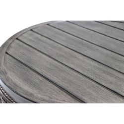 Aluminum and synthetic rattan garden side table in brown, 50 x 50 x 53 cm | Brent