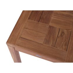Stolik ogrodowy z drewna tekowego w kolorze miodowym, 45 x 45 x 45 cm | Danao