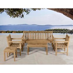 Stolik ogrodowy z drewna tekowego w kolorze miodowym, 45 x 45 x 45 cm | Danao