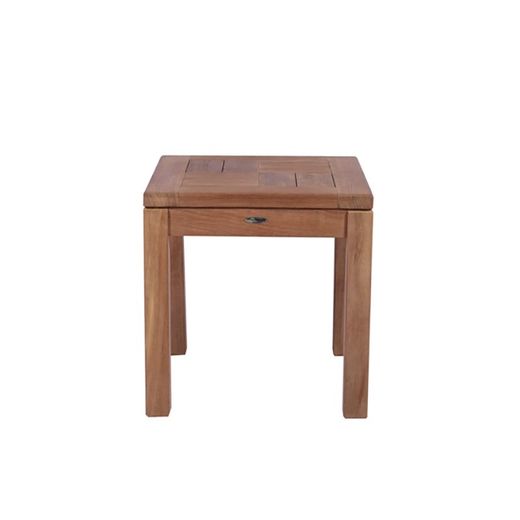 Stolik ogrodowy z drewna tekowego w kolorze miodowym, 45 x 45 x 45 cm | Danao