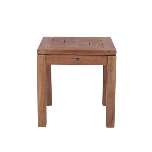 Stolik ogrodowy z drewna tekowego w kolorze miodowym, 45 x 45 x 45 cm | Danao
