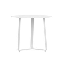 Grote aluminium tuinbijzettafel in wit, 60 x 60 x 55 cm | banger