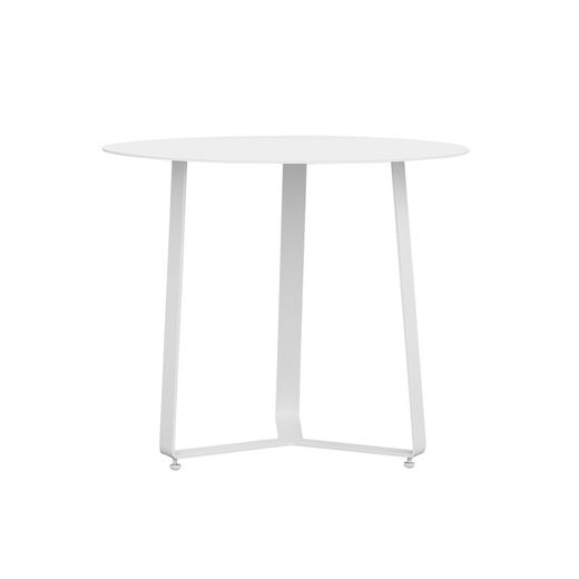 Grote aluminium tuinbijzettafel in wit, 60 x 60 x 55 cm | banger