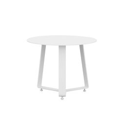 Petite table d'appoint de jardin en aluminium blanc, 45 x 45 x 35 cm | bangor