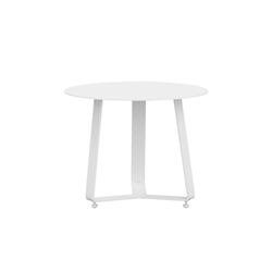 Petite table d'appoint de jardin en aluminium blanc, 45 x 45 x 35 cm | bangor