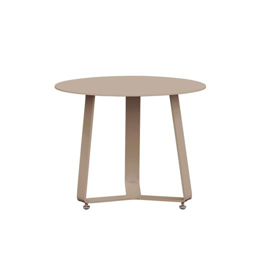 Small aluminum garden side table in taupe, 45 x 45 x 35 cm | bangor