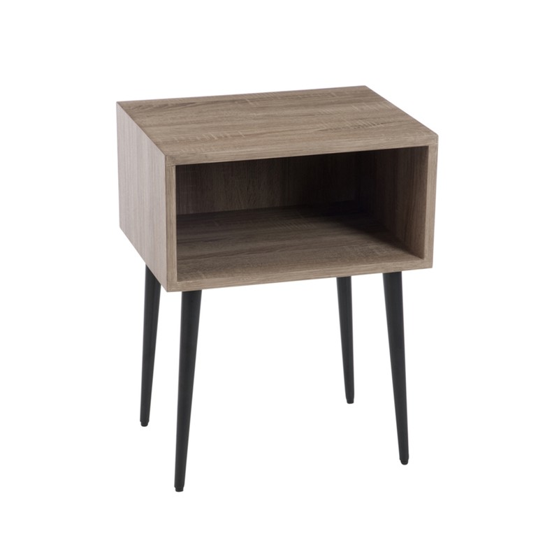 Mesa auxiliar de madera, Ø50x38 cm — Qechic