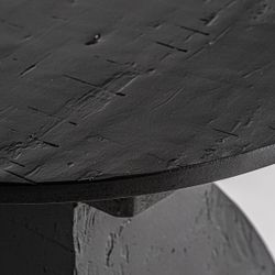 Mesa auxiliar de madera de mango en color negro, 45 x 45 x 46 cm | Annika