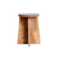 Mesa auxiliar de madera de mango en marrón, 35 x 30 x 46 cm | Znin