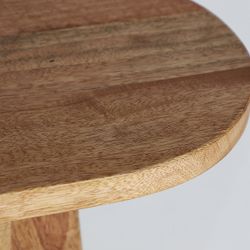 Mesa auxiliar de madera de mango en marrón, 35 x 30 x 46 cm | Znin