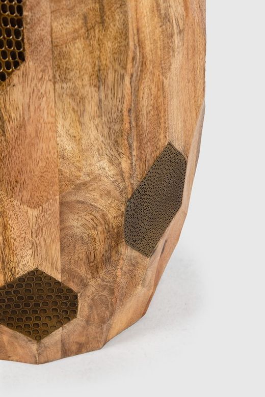 Mango wood side table in natural, 29 x 29 x 45 cm | Fabia