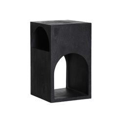 Table d'appoint en bois de manguier noir, 30 x 30 x 50 cm | Kirila