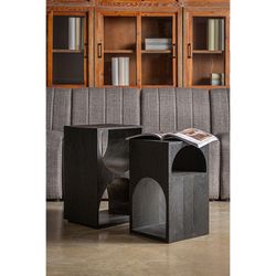 Table d'appoint en bois de manguier noir, 30 x 30 x 50 cm | Kirila