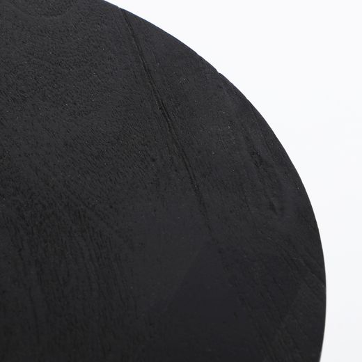 Mesa auxiliar de madera de mango en negro, 40 x 40 x 56 cm | Gruteau