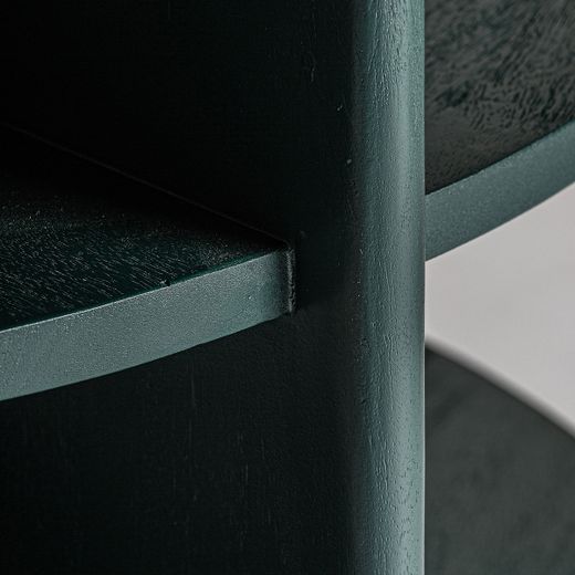 Mesa auxiliar de madera de mango en verde, 80 x 80 x 68 cm | Nara