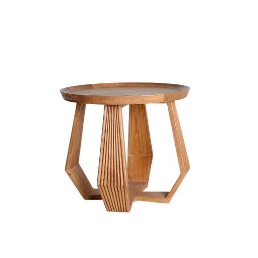 Mesa auxiliar  de madera de mindi en marrón, 55 x 55 x 47 cm | Bushey