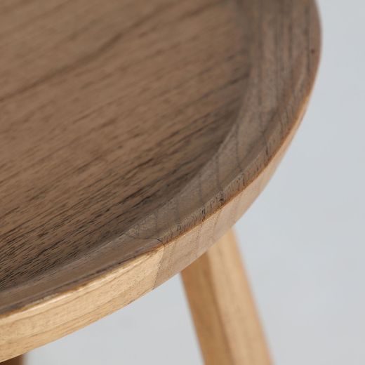 Mesa auxiliar  de madera de mindi en marrón, 55 x 55 x 47 cm | Bushey
