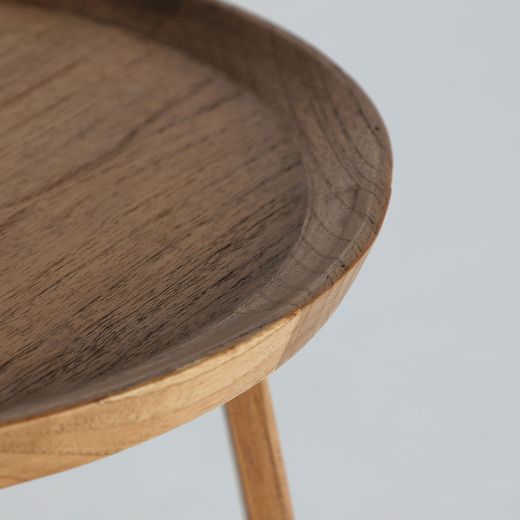 Mesa auxiliar  de madera de mindi en marrón, 55 x 55 x 47 cm | Bushey