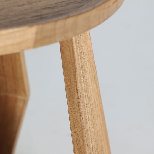 Mesa auxiliar  de madera de mindi en marrón, 55 x 55 x 47 cm | Bushey