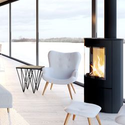 Sidobord av återvunnet almträ, 50x50x55 cm