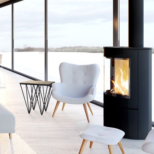 Sidobord av återvunnet almträ, 50x50x55 cm