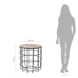 Πλαϊνός πίνακας σε ανακυκλωμένο ξυλόφυλλο, Ø50x60 εκ