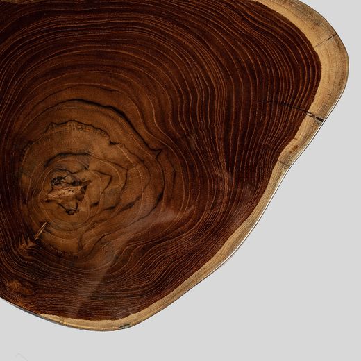Mesa auxiliar de madera de suar en marrón, 38 x 38 x 63 cm | Bitche