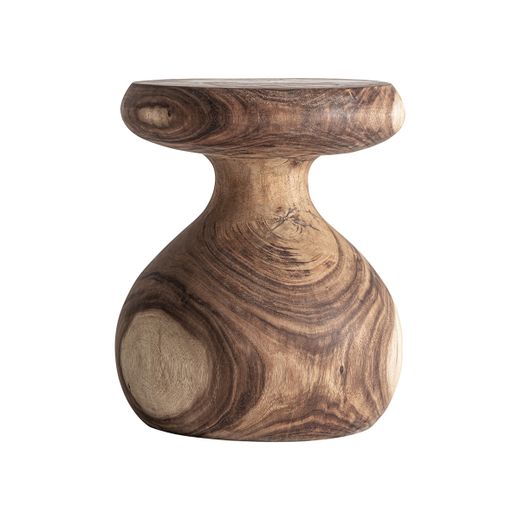 Mesa auxiliar de madera de suar en marrón, 40 x 40 x 47 cm | Bezaha