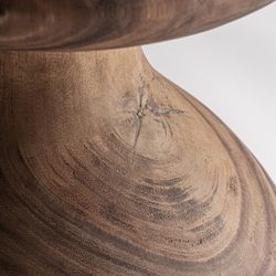 Mesa auxiliar de madera de suar en marrón, 40 x 40 x 47 cm | Bezaha