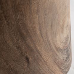Mesa auxiliar de madera de suar en natural, 40 x 40 x 46 cm | Rimini