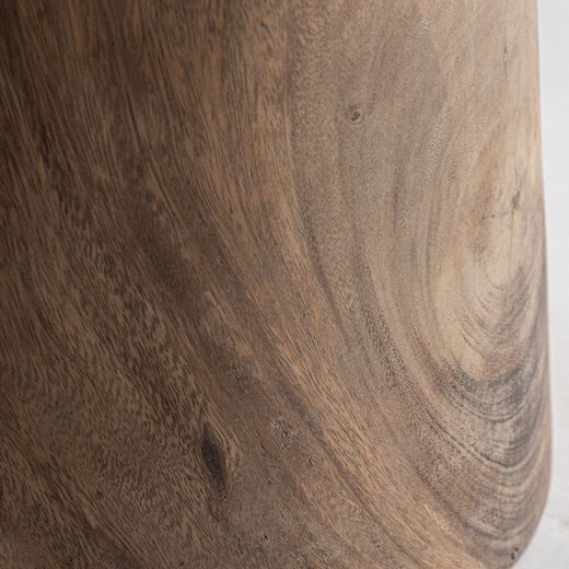 Mesa auxiliar de madera de suar en natural, 40 x 40 x 46 cm | Rimini