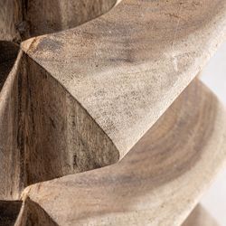 Mesa auxiliar de madera de suar en natural, 40 x 40 x 50 cm | Sakalli