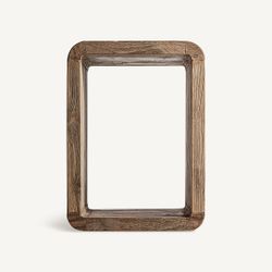 Mesa auxiliar de madera de teca en marrón, 36 x 36 x 50 cm | Corba