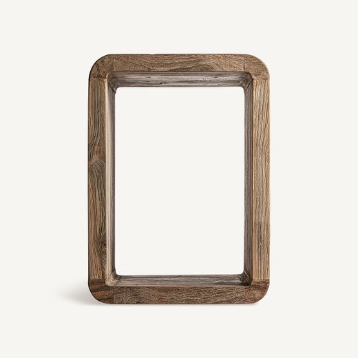 Mesa auxiliar de madera de teca en marrón, 36 x 36 x 50 cm | Corba