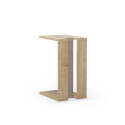 Tavolino laterale in legno nei colori rovere e moka, 30 x 40 x 57 cm | Maca