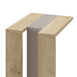 Tavolino laterale in legno nei colori rovere e moka, 30 x 40 x 57 cm | Maca