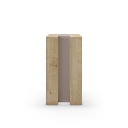 Tavolino laterale in legno nei colori rovere e moka, 30 x 40 x 57 cm | Maca