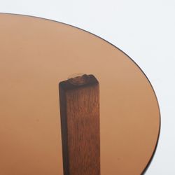 Mesa auxiliar de madera en marrón, 50 x 50 x 51 cm | Lubeca