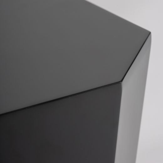 Mesa auxiliar de madera en negro, 40 x 40 x 45 cm | Friesach