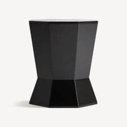 Mesa auxiliar de madera en negro, 40 x 40 x 45 cm | Friesach