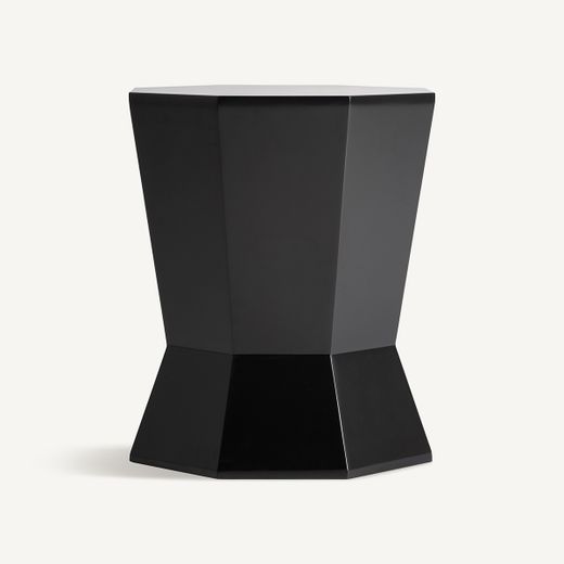 Mesa auxiliar de madera en negro, 40 x 40 x 45 cm | Friesach